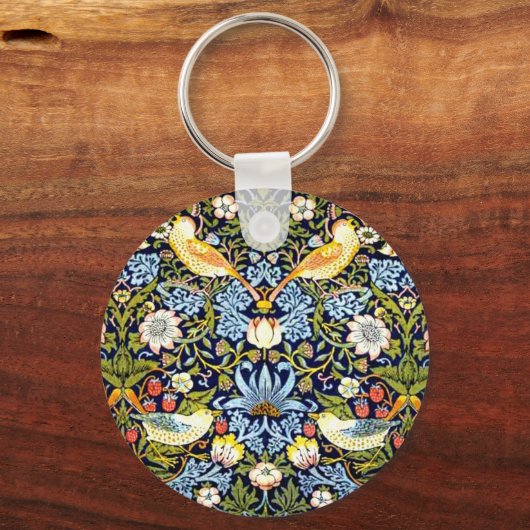 Strawberry Thief, bekend patroon, Sleutelhanger (Achterkant)