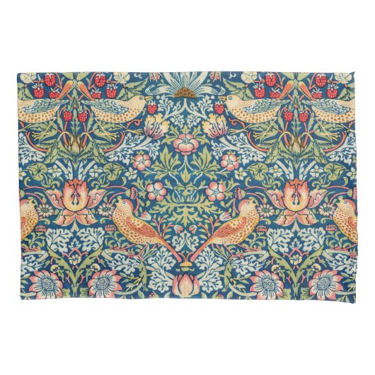 Strawberry Thief beroemd gemaakt door William Morr Kussensloop (Voorkant-Links)