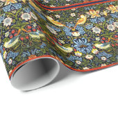 Strawberry Thief, beroemd William Morris patroon Cadeaupapier (Rol Hoek)