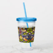 Strawberry Thief Birds William Morris Acryl Drinkbeker (Links)