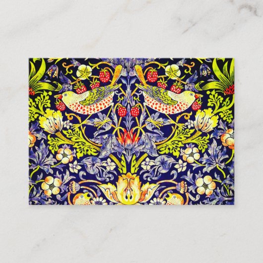 Strawberry Thief Birds William Morris Informatiekaartje (Voorkant)
