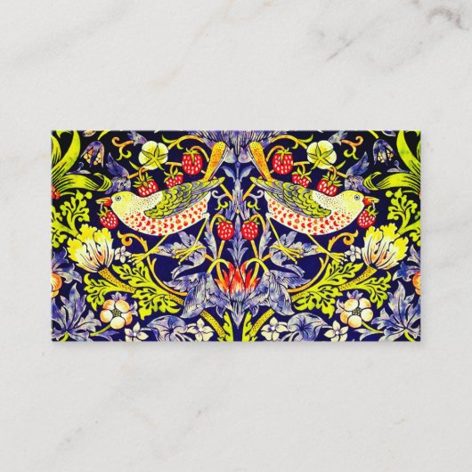 Strawberry Thief Birds William Morris Informatiekaartje (Voorkant)