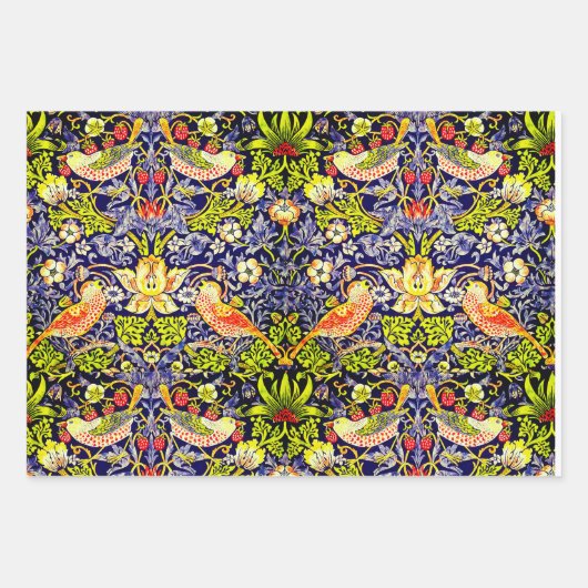 Strawberry Thief Birds William Morris Inpakpapier Vel (Voorkant)