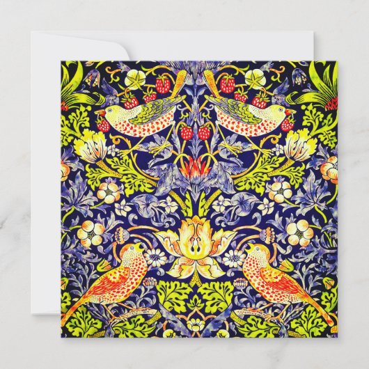 Strawberry Thief Birds William Morris Kaart (Voorkant)