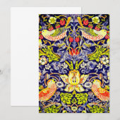 Strawberry Thief Birds William Morris Kaart (Voorkant / Achterkant)