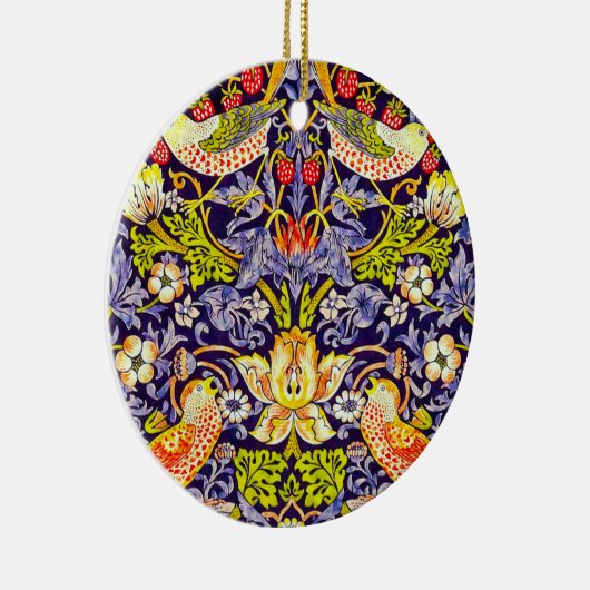 Strawberry Thief Birds William Morris Keramisch Ornament (Rechts)