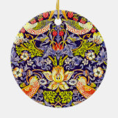Strawberry Thief Birds William Morris Keramisch Ornament (Achterkant)