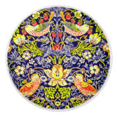 Strawberry Thief Birds William Morris Keramische Knop (Voorkant)