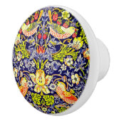 Strawberry Thief Birds William Morris Keramische Knop (Rechts)