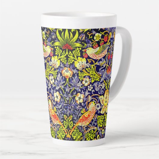 Strawberry Thief Birds William Morris Latte Mok (Rechterhoek)
