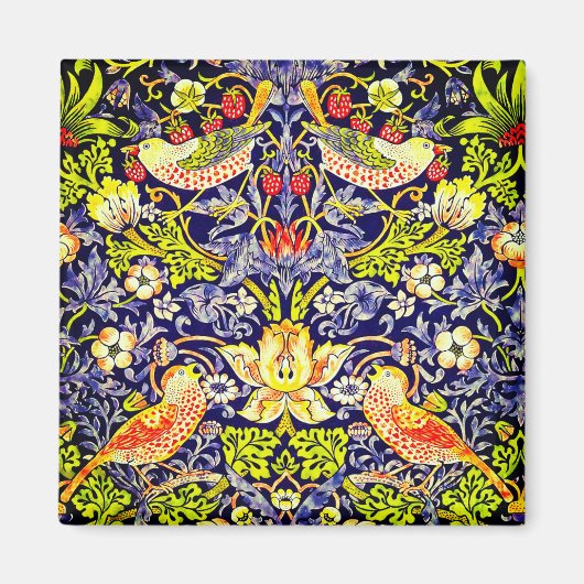 Strawberry Thief Birds William Morris Magneet (Voorkant)