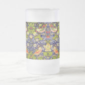 Strawberry Thief Birds William Morris Matglas Bierpul (Center)