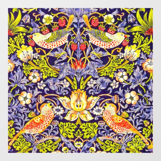 Strawberry Thief Birds William Morris Raamsticker (Vel)