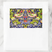 Strawberry Thief Birds William Morris Rechthoekige Sticker (Tas)