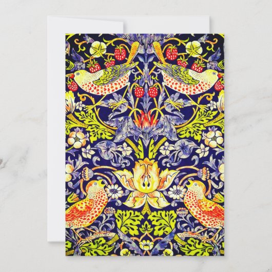 Strawberry Thief Birds William Morris Save The Date (Voorkant)