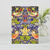 Strawberry Thief Birds William Morris Save The Date (Staand voorkant)