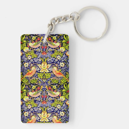 Strawberry Thief Birds William Morris Sleutelhanger (achterkant)