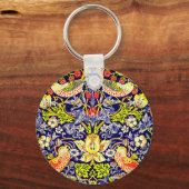 Strawberry Thief Birds William Morris Sleutelhanger (Voorkant)