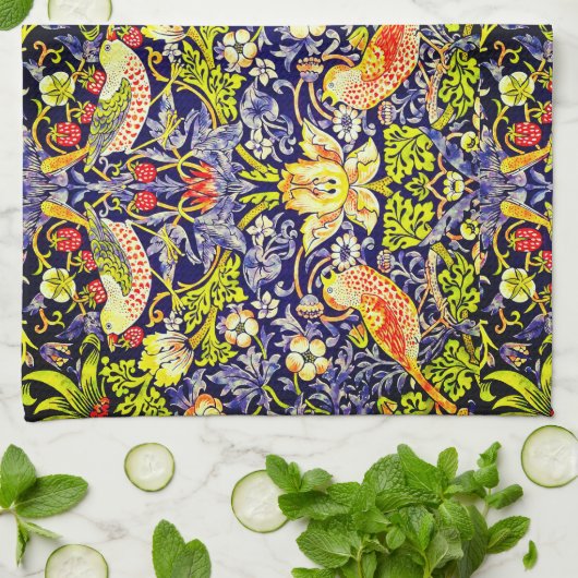 Strawberry Thief Birds William Morris Theedoek (Gevouwen)