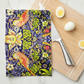 Strawberry Thief Birds William Morris Theedoek (Quarter Fold)