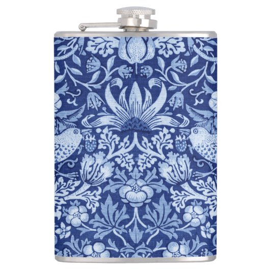 Strawberry Thief Blue Monotone, William Morris Heupfles (Voorkant)
