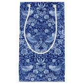 Strawberry Thief Blue Monotone, William Morris Klein Cadeauzakje (Voorkant)