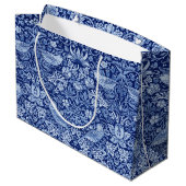 Strawberry Thief Blue Monotone, William Morris Lar Groot Cadeauzakje (Achterkant Gekanteld)