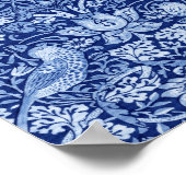 Strawberry Thief Blue Monotone, William Morris Poster (Hoek)