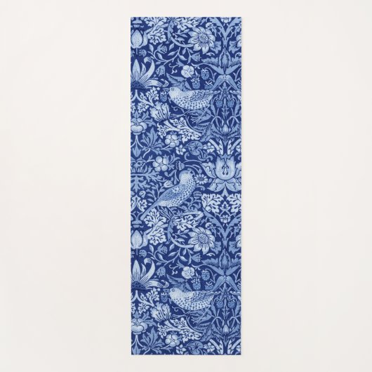 Strawberry Thief Blue Monotone, William Morris Yogamat (Voorkant)