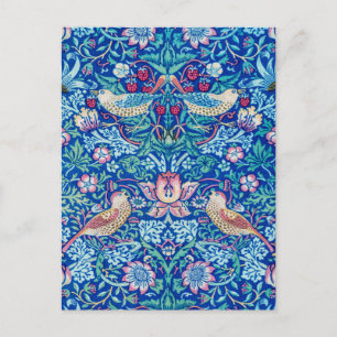 Strawberry Thief Blue, William Morris Briefkaart