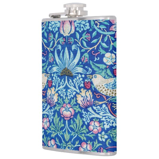 Strawberry Thief Blue, William Morris Flask Heupfles (Links)