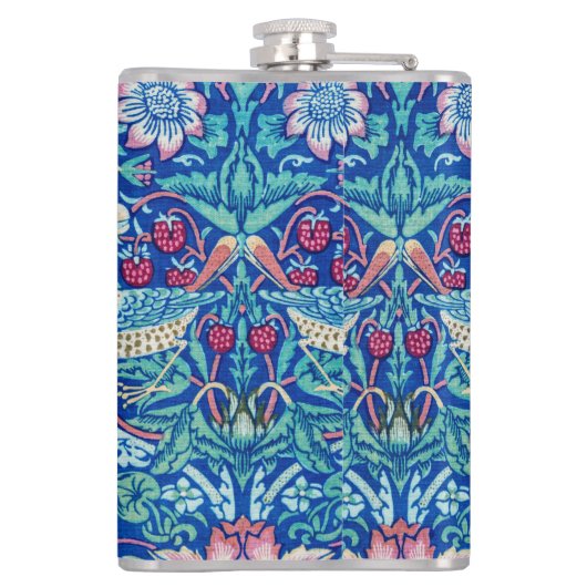Strawberry Thief Blue, William Morris Flask Heupfles (Achterkant)