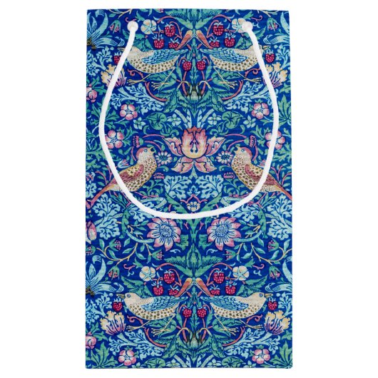 Strawberry Thief Blue, William Morris Klein Cadeauzakje (Achterkant)