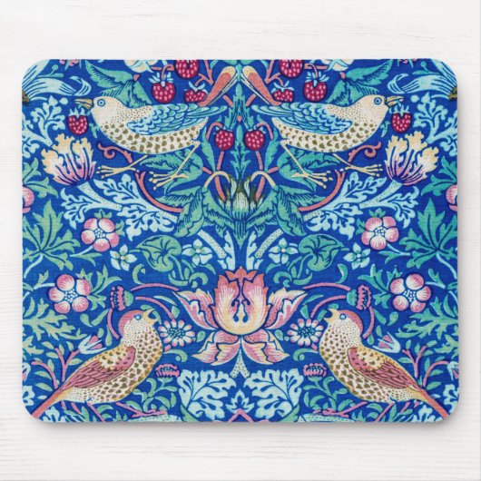 Strawberry Thief Blue, William Morris Muismat (Voorkant)