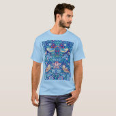 Strawberry Thief Blue, William Morris T-shirt (Voorkant volledig)