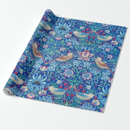 Strawberry Thief Blue, William Morris Wrapping Pap Cadeaupapier