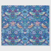 Strawberry Thief Blue, William Morris Wrapping Pap Cadeaupapier (Vlak)