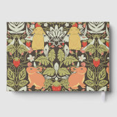 Strawberry thief Bunnies pattern Gastenboek (Achterkant)