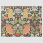 Strawberry thief Bunnies pattern Tissuepapier (Voorkant)