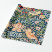 Strawberry Thief (door William Morris) Cadeaupapier (Uitgerold)