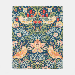 Strawberry Thief (door William Morris) Fleece Deken