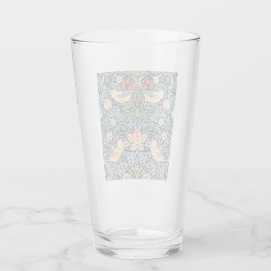 Strawberry Thief (door William Morris) Glas (Achterkant)
