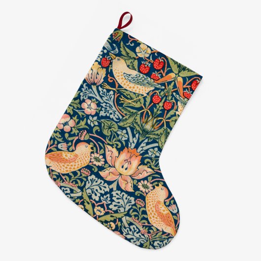Strawberry Thief (door William Morris) Grote Kerstsok (Voorkant (Hangend))