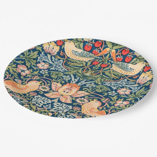 Strawberry Thief (door William Morris) Papieren Bordje (Gekanteld)