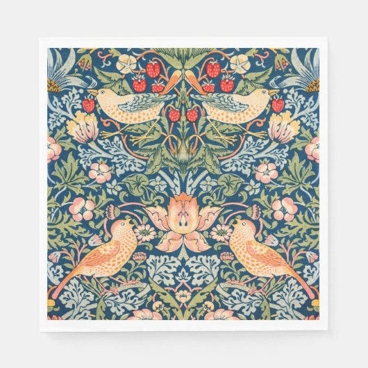 Strawberry Thief (door William Morris) Servet (Voorkant)