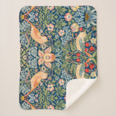 Strawberry Thief (door William Morris) Sherpa Deken (Voorkant)