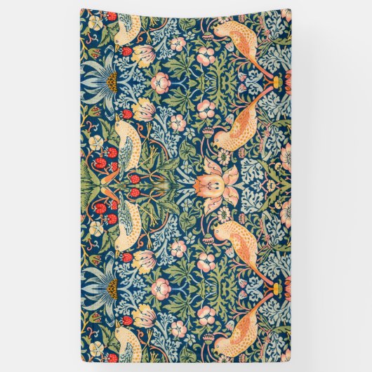 Strawberry Thief (door William Morris) Spandoek (Verticaal)
