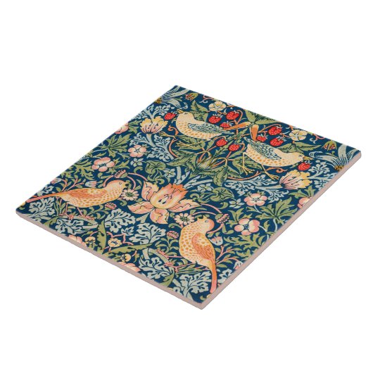 Strawberry Thief (door William Morris) Tegeltje (Zijkant)