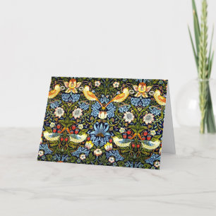 Strawberry Thief, een William Morris-ontwerp Feestdagen Kaart