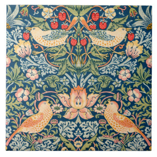 Strawberry Thief, Famous Painting Tegeltje